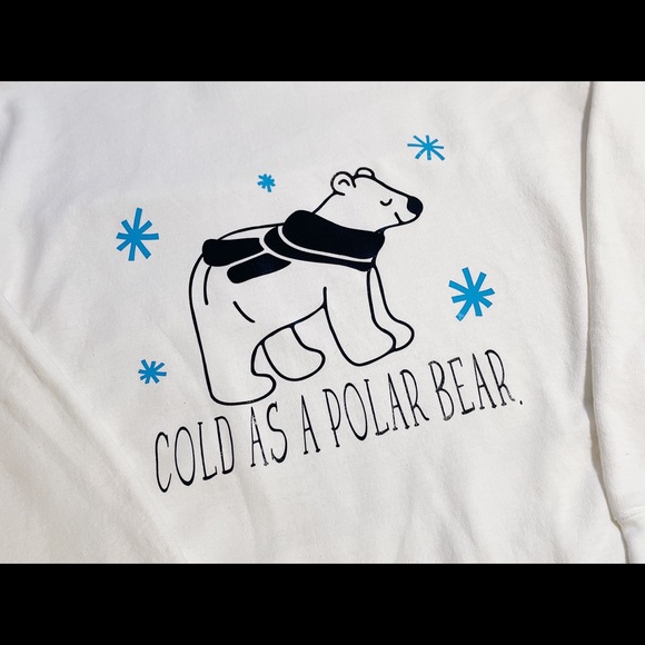Christmas Handmade Polar Bear Sweatshirt - Picture 2 of 3